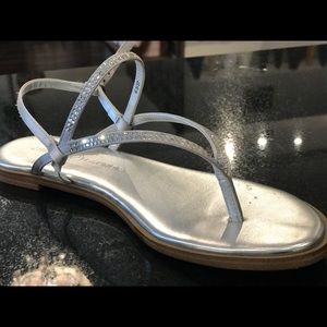 Silver sparkle sandal
